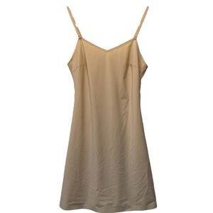 Spanx Full Slip Dress Adjustable Straps Cream Nude Shapewear Stretchy